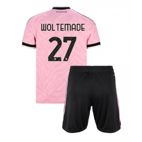 Juventus Nick Woltemade #27 Vieras Peliasu Lasten 2026-27 Lyhythihainen (+ Lyhyet housut)
